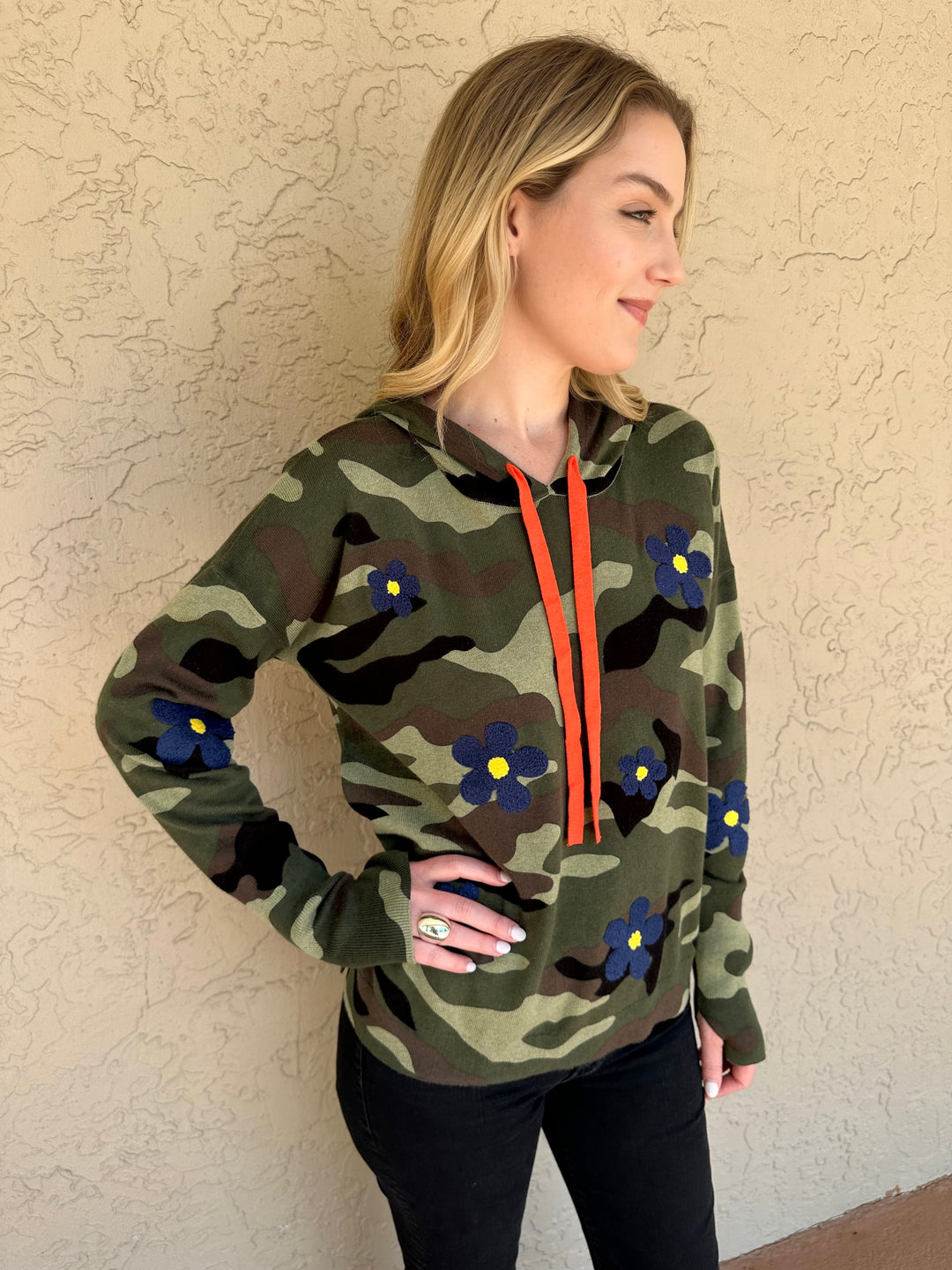 J Society 3D Floral Camo Sweater - Military