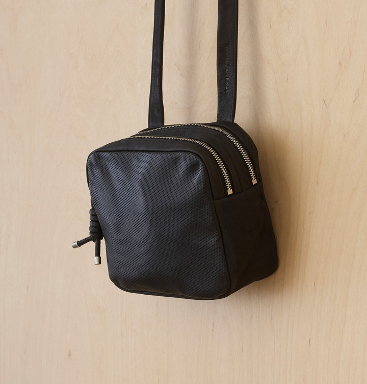 Daniella Lehavi Louise Loop Mini Box Crossbody Bag in Black available at Barbara Katz