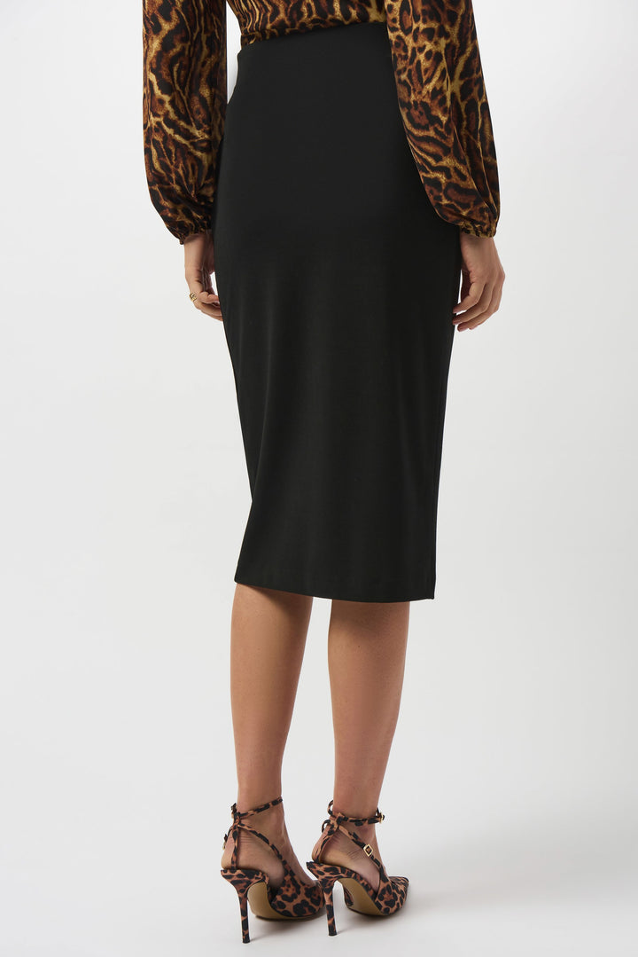 Joseph Ribkoff Fannie Belt Skirt in Black available at Barbara Katz