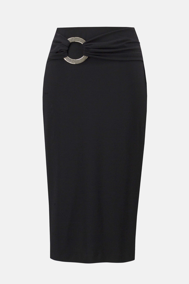 Joseph Ribkoff Fannie Belt Skirt in Black available at Barbara Katz