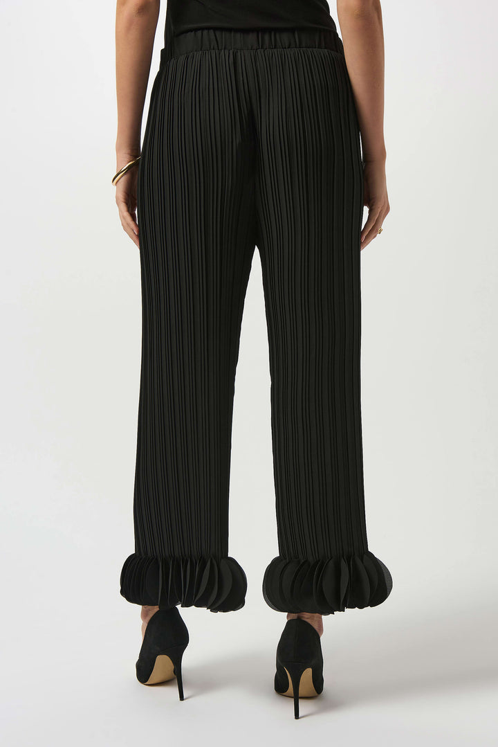 Joseph Ribkoff Joa Ruffle Pants in Black available at Barbara Katz