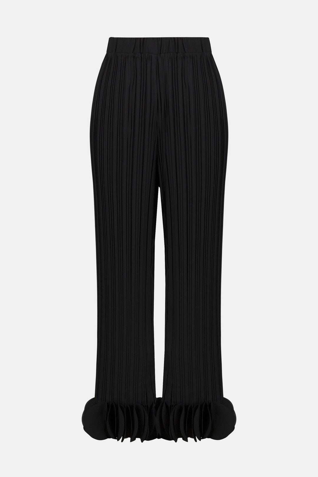 Joseph Ribkoff Joa Ruffle Pants in Black available at Barbara Katz