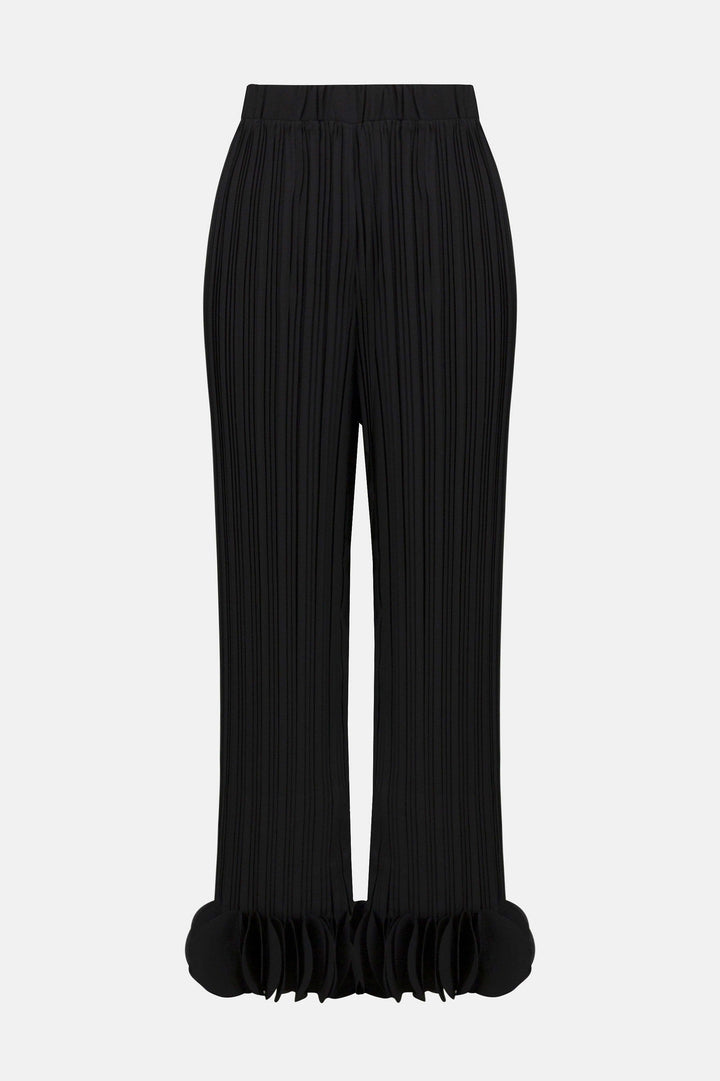 Joseph Ribkoff Joa Ruffle Pants in Black available at Barbara Katz