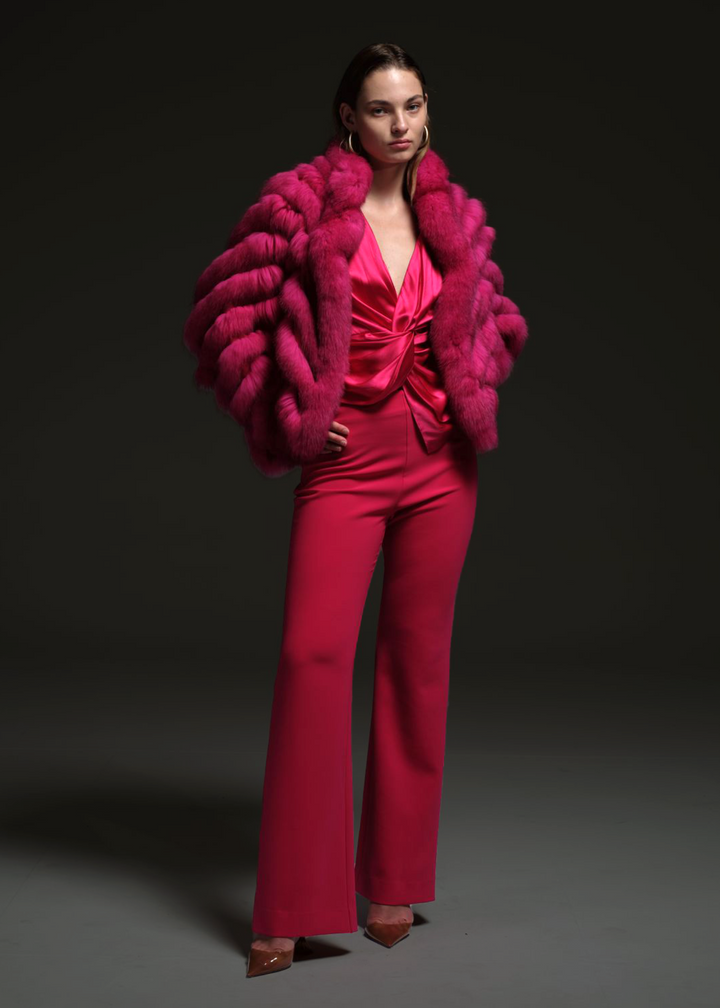 Diomi Reversible Bomber Jacket - Hot Pink available at Barbara Katz