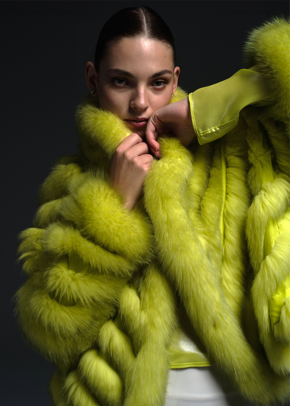 Diomi Reversible Bomber Jacket - Lime available at Barbara Katz