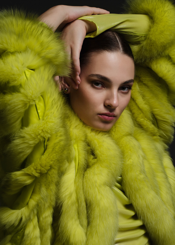 Diomi Reversible Bomber Jacket - Lime available at Barbara Katz