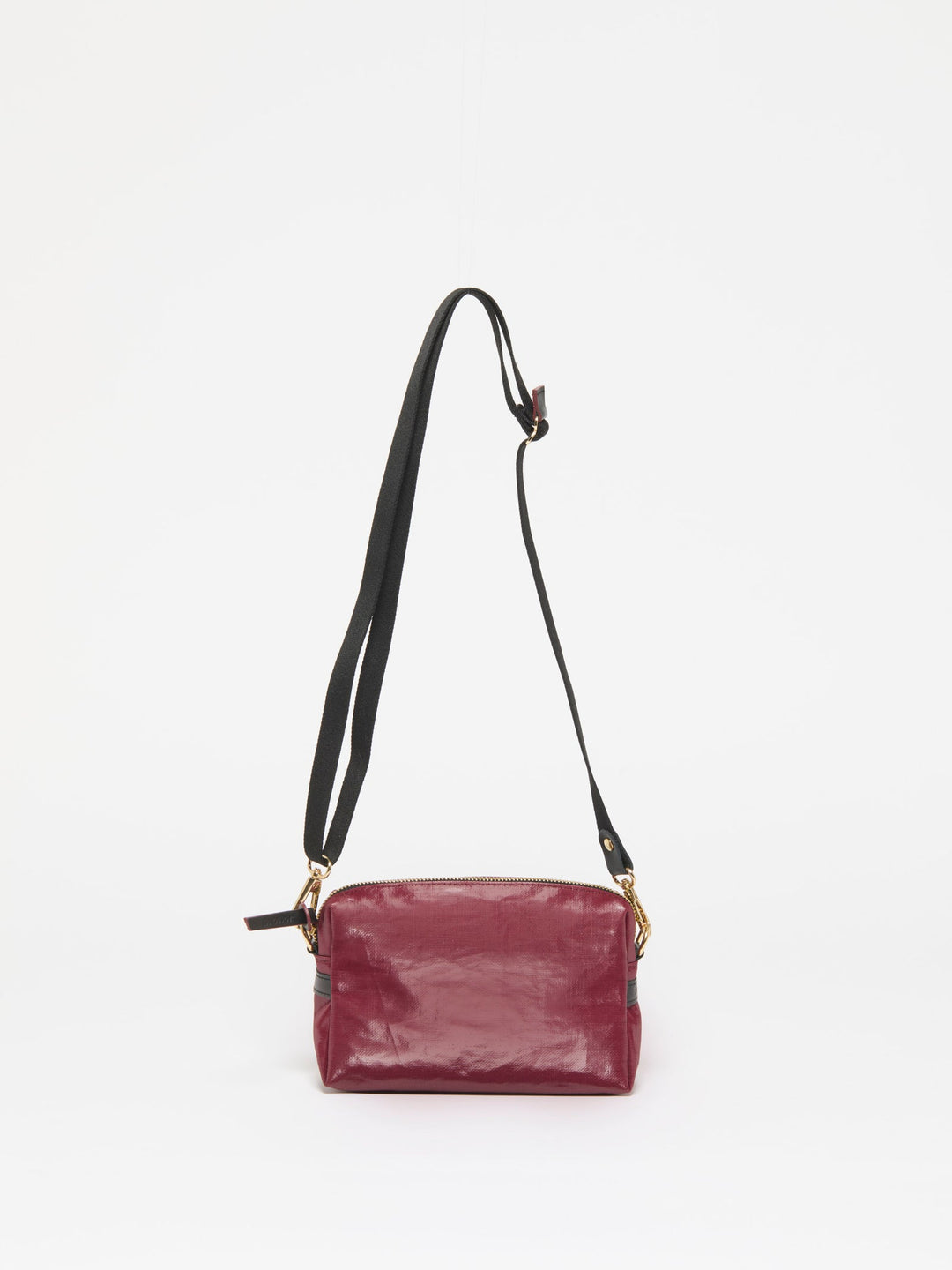 Jack Gomme Mini Lin Crossbody Bag in Cherry available at Barbara Katz