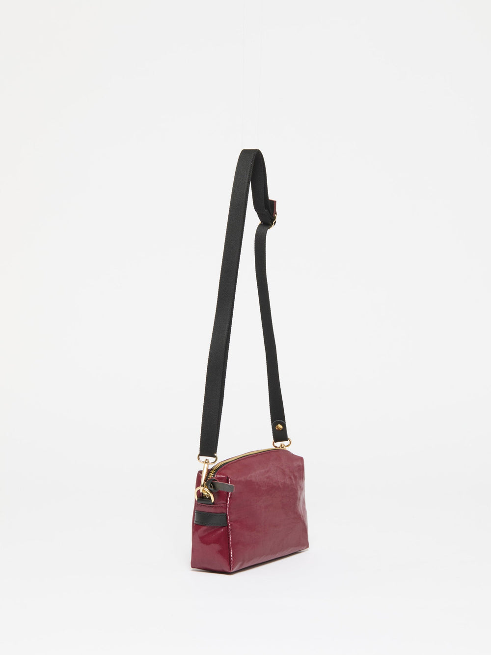 Jack Gomme Mini Lin Crossbody Bag in Cherry available at Barbara Katz