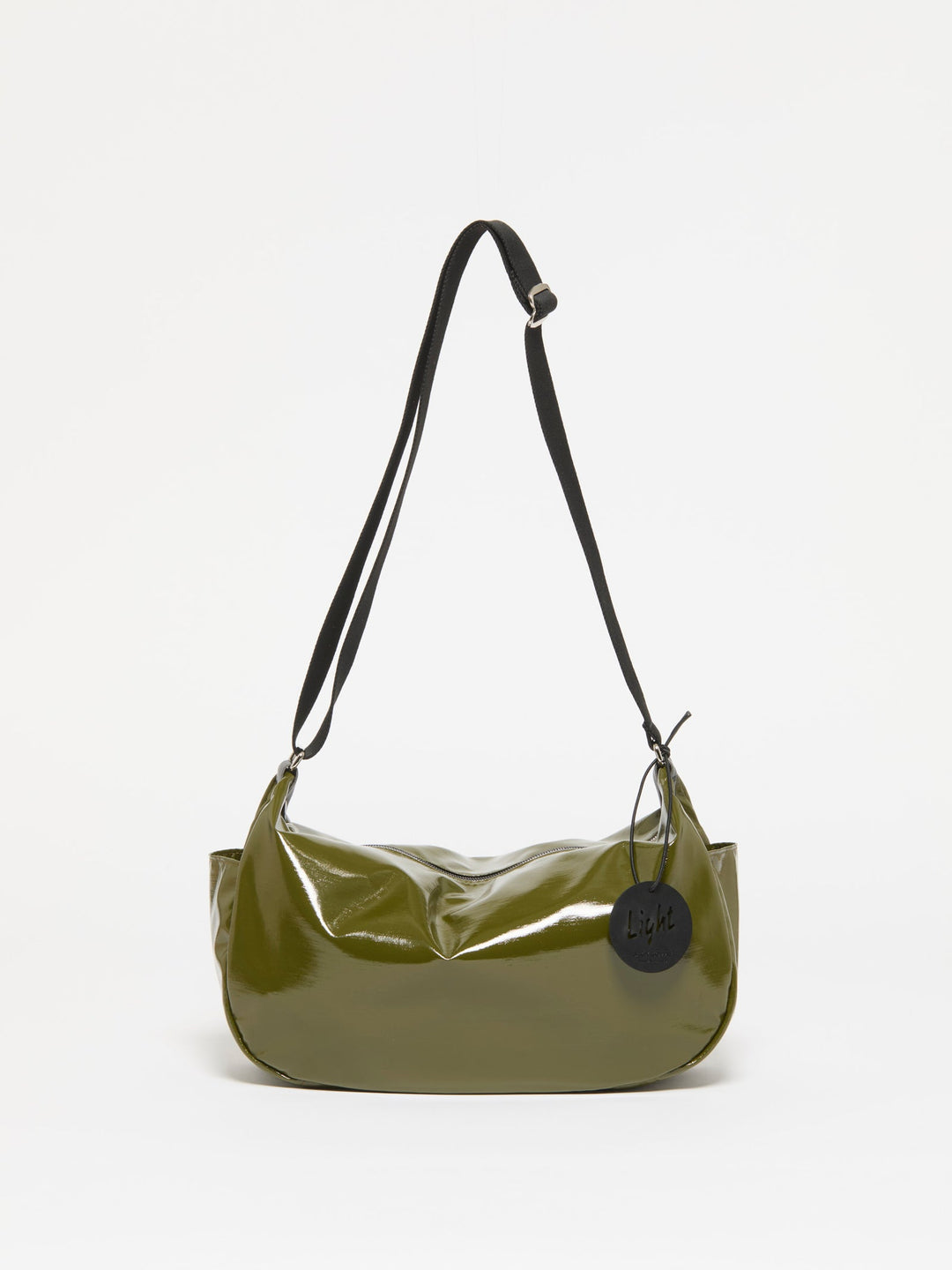 Jack Gomme Liris Light Vegan Aqua Shoulder Bag in Shiny Mousse available at Barbara Katz