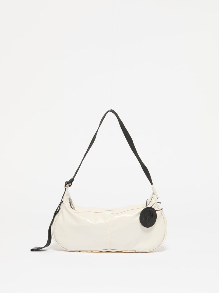 Jack Gomme Maeve Light Vegan Aqua Handbag in Shiny Ivoire available at Barbara Katz