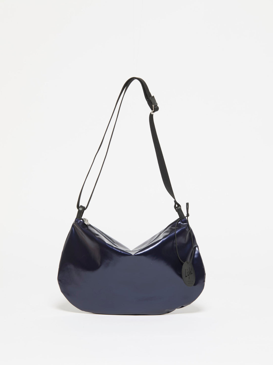 Jack Gomme Filo Light Original Shoulder Bag in Shiny Indigo available at Barbara Katz