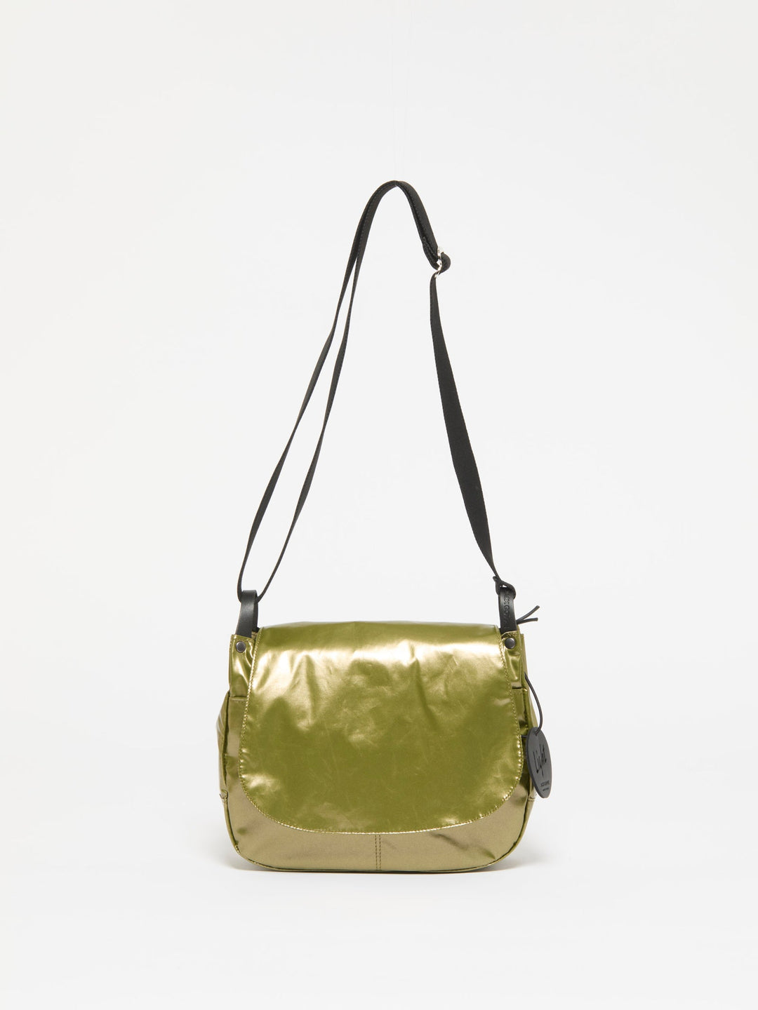 Jack Gomme Nico Light Shoulder Bag in Shiny Avocado available at Barbara Katz