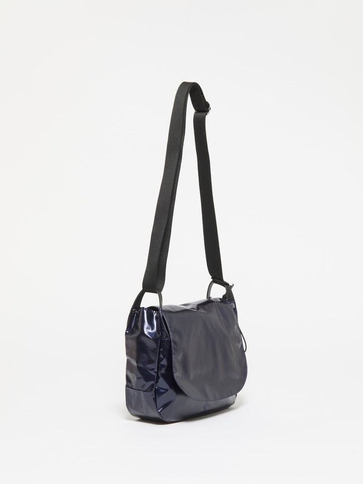 Jack Gomme Nico Light Shoulder Bag in Shiny Indigo available at Barbara Katz