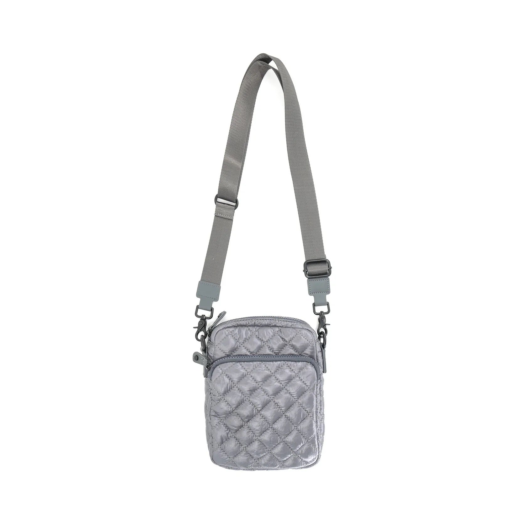 Silver messenger bag on sale