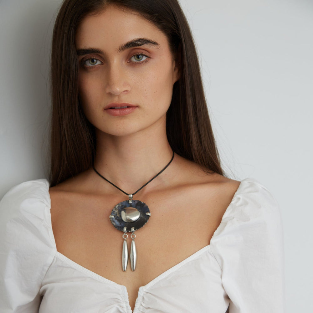 Ben Amun Galisteo Necklace in Agate available at Barbara Katz