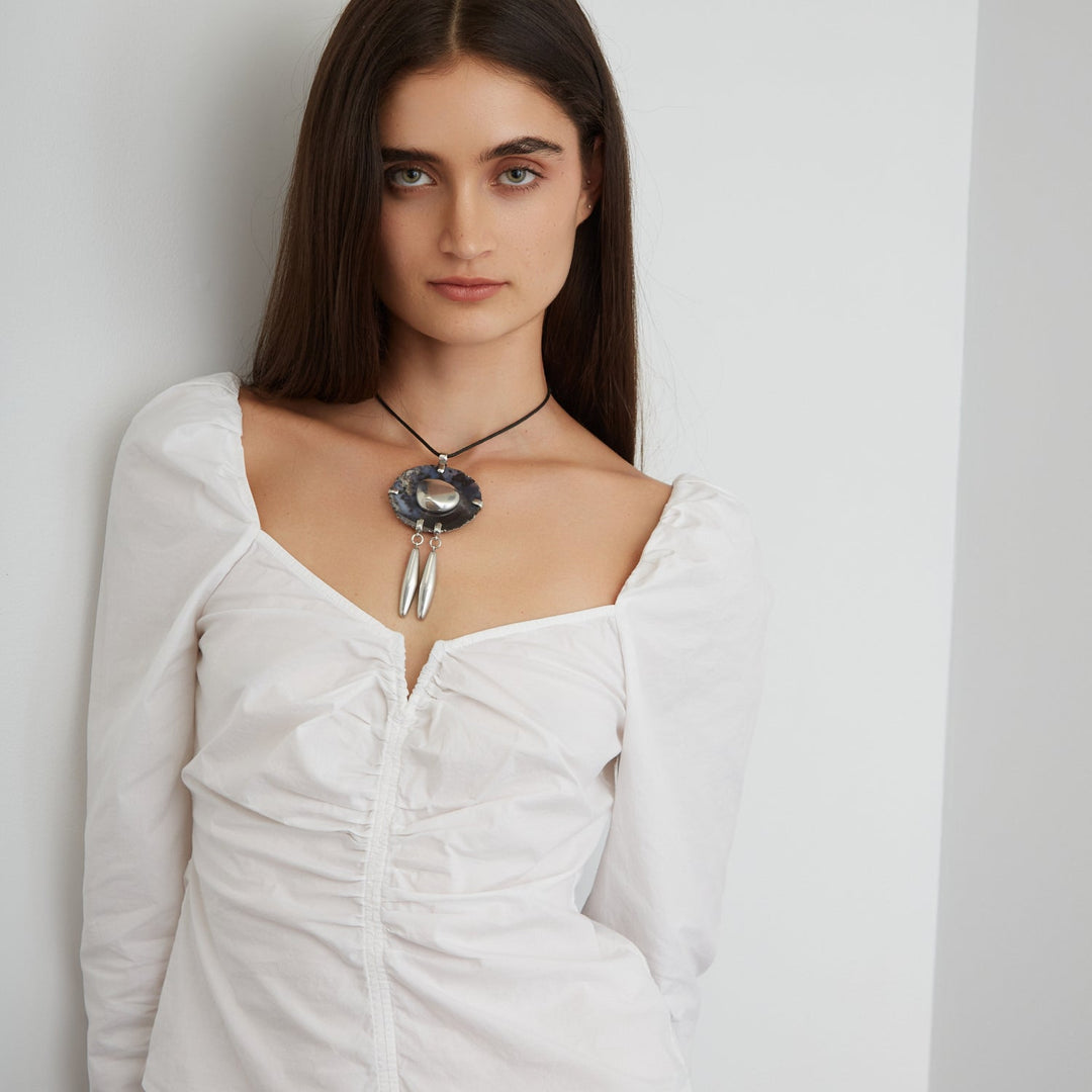 Ben Amun Galisteo Necklace in Agate available at Barbara Katz