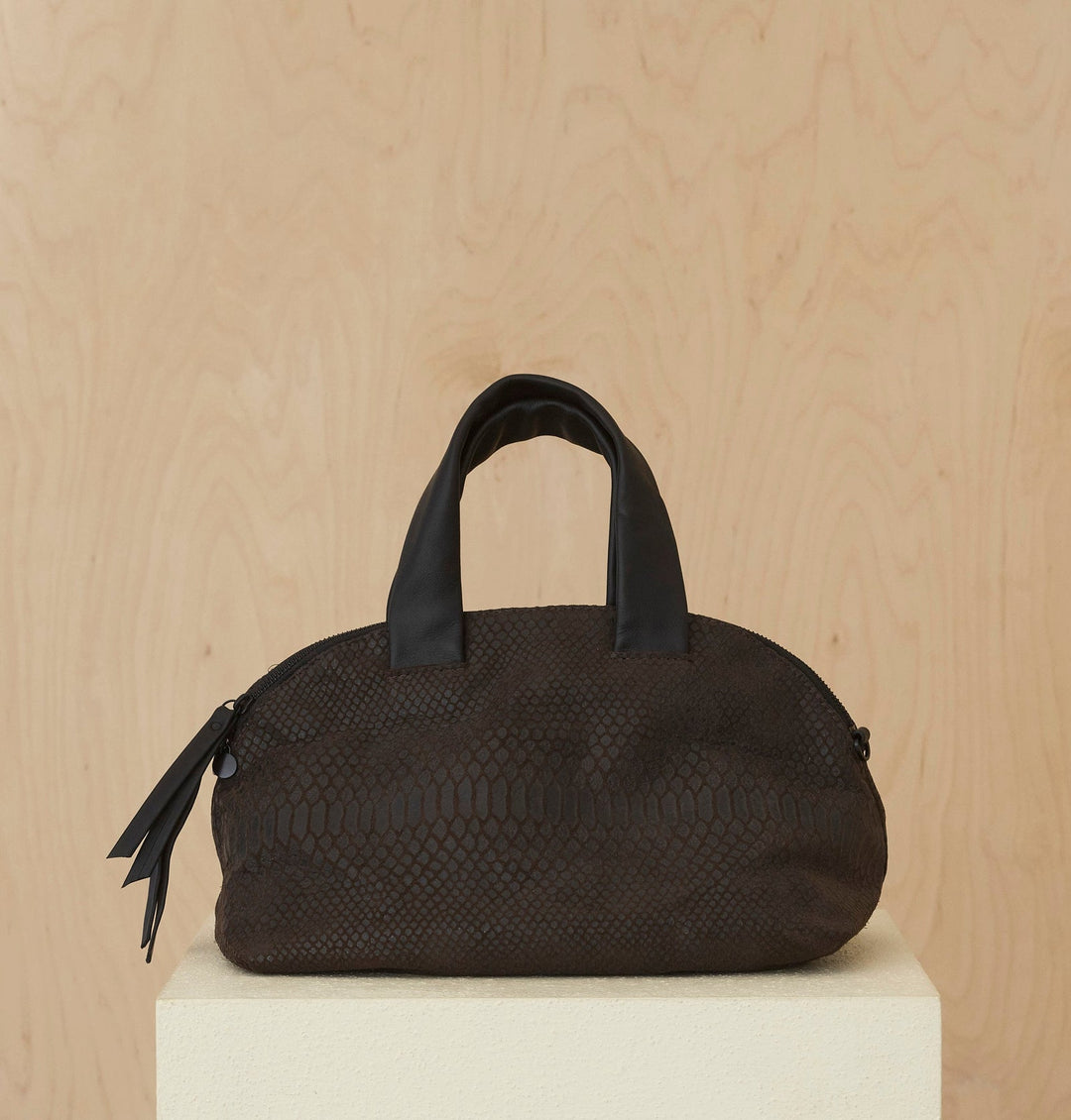 Daniella Lehavi Malika Large Satchel Bag in Cocoa available at Barbara Katz