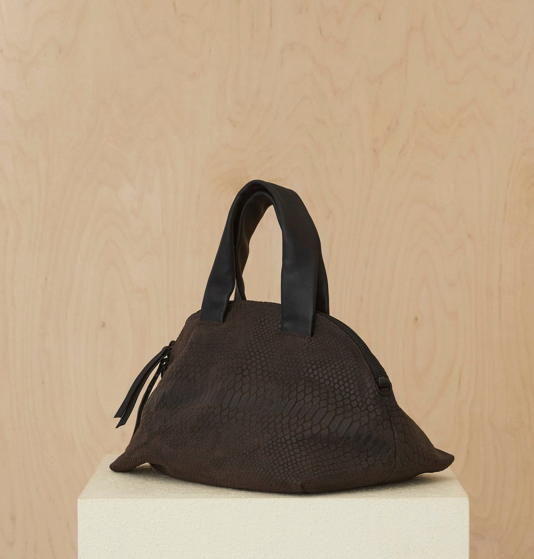 Daniella Lehavi Malika Large Satchel Bag in Cocoa available at Barbara Katz