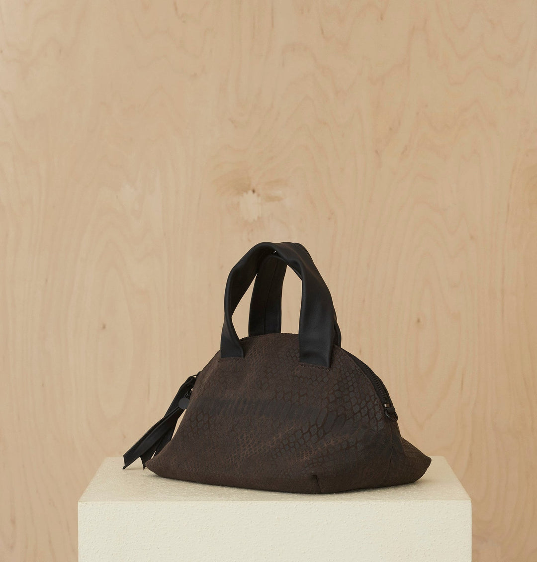 Daniella Lehavi Malika Medium Satchel Bag in Cocoa available at Barbara Katz