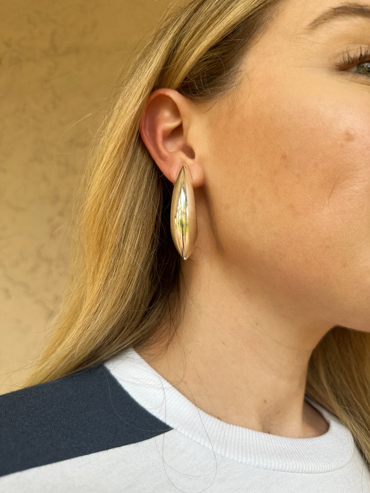 Simon Sebbag Curved Sterling Silver Earring