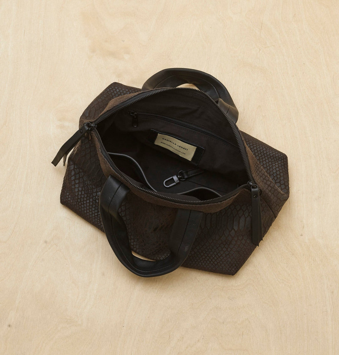 Daniella Lehavi Malika Large Satchel Bag in Cocoa available at Barbara Katz