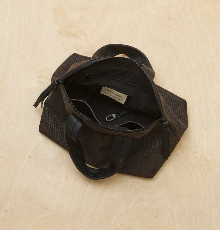 Daniella Lehavi Malika Large Satchel Bag in Cocoa available at Barbara Katz