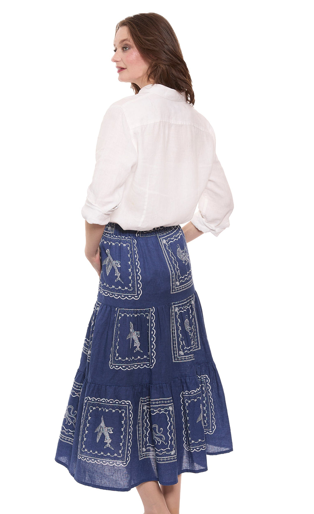 Dizzy-Lizzie Woodstock Skirt - Sealife Print available at Barbara Katz