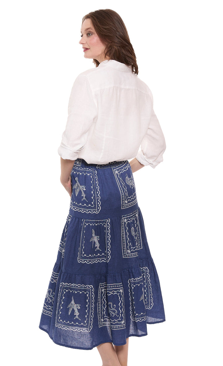 Dizzy-Lizzie Woodstock Skirt - Sealife Print available at Barbara Katz