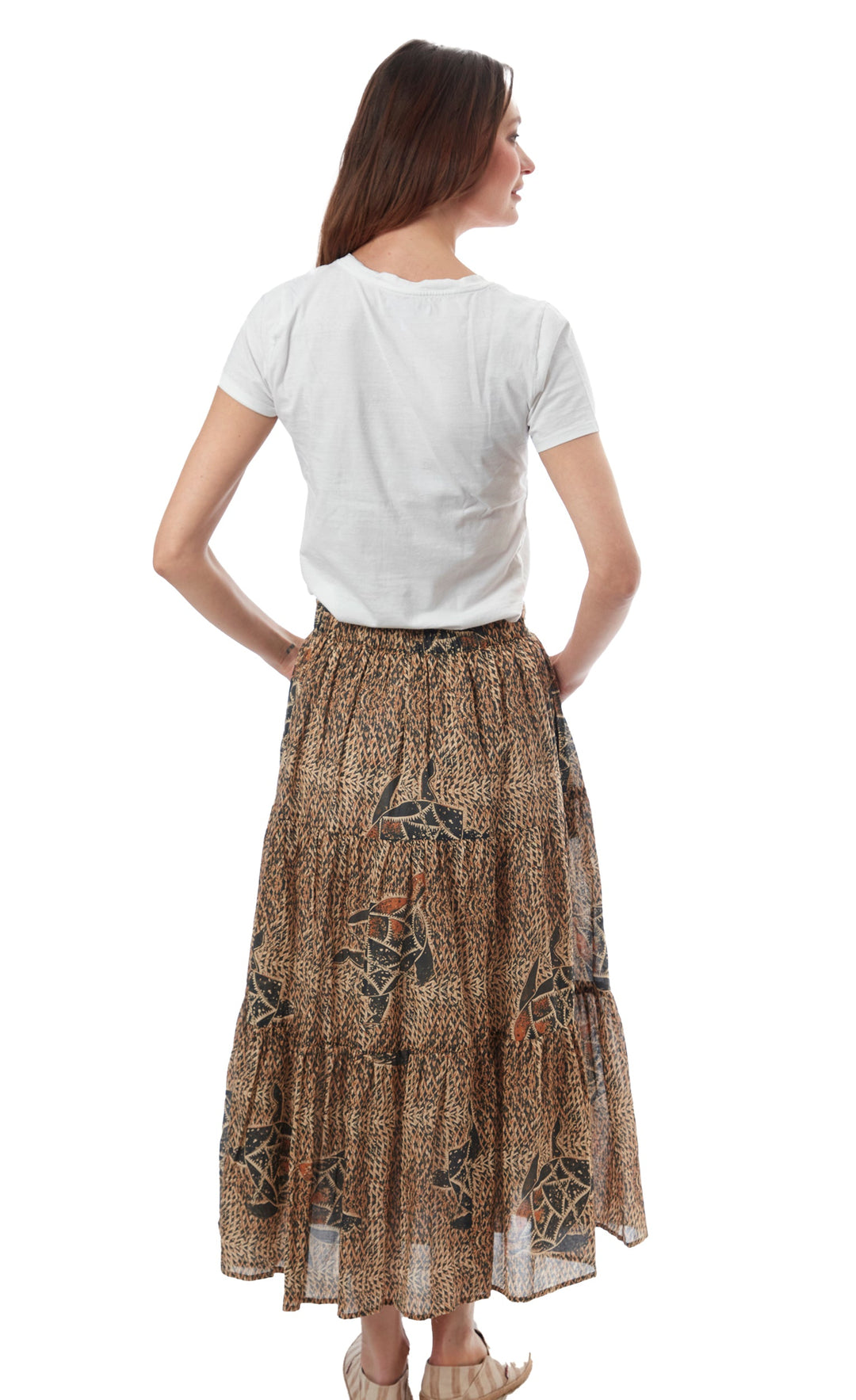 Dizzy-Lizzie Woodstock Midi Skirt - Turtles available at Barbara Katz