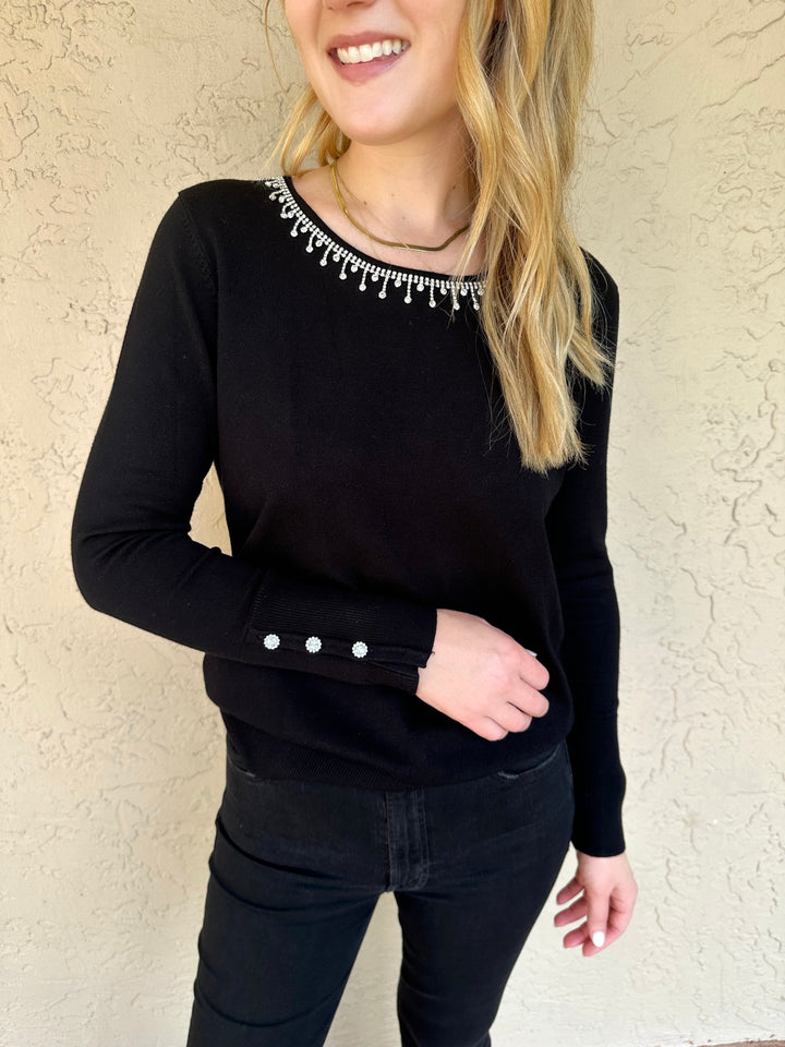 Leo & Ugo Stone Detailed Crewneck