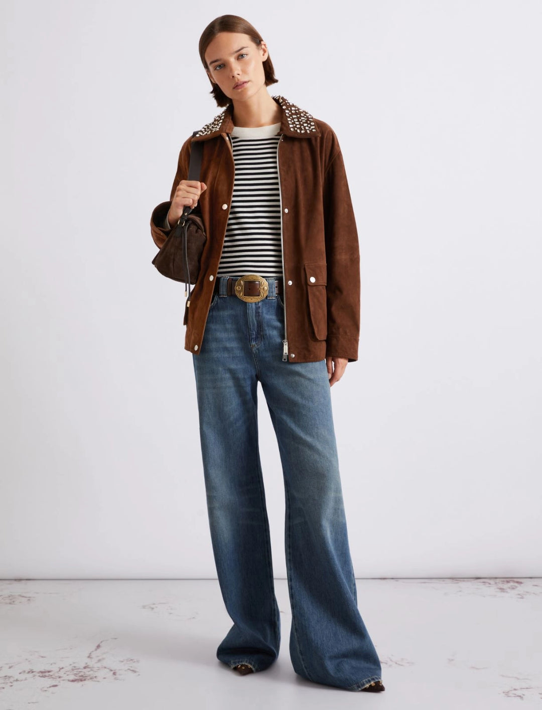 Marella Mlsgiara Oversized Crew-neck Sweater in Cream available at Barbara Katz