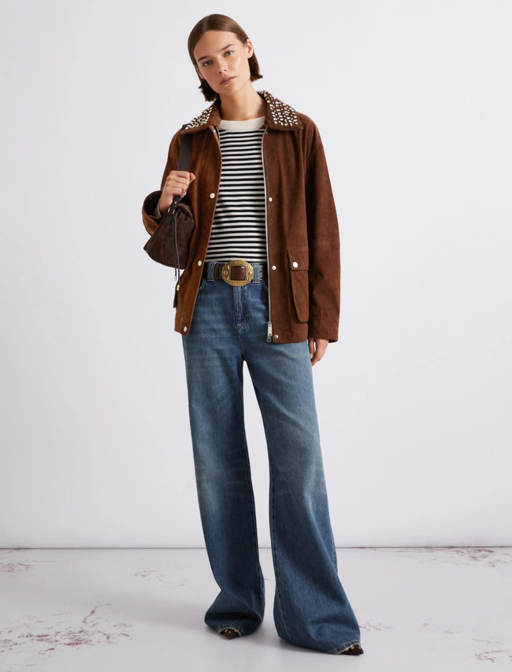 Marella Mlsgiara Oversized Crew-neck Sweater in Cream available at Barbara Katz