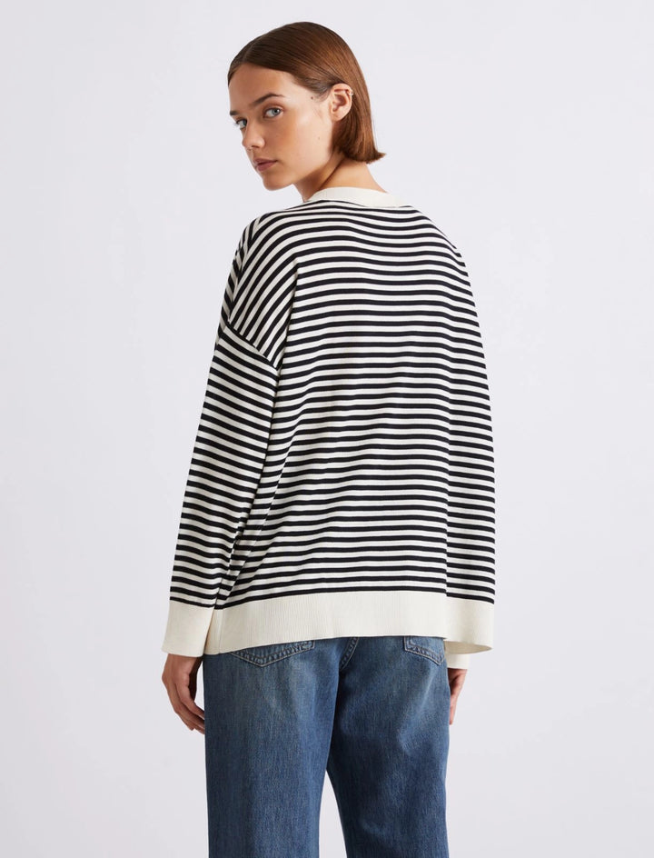 Marella Mlsgiara Oversized Crew-neck Sweater in Cream available at Barbara Katz