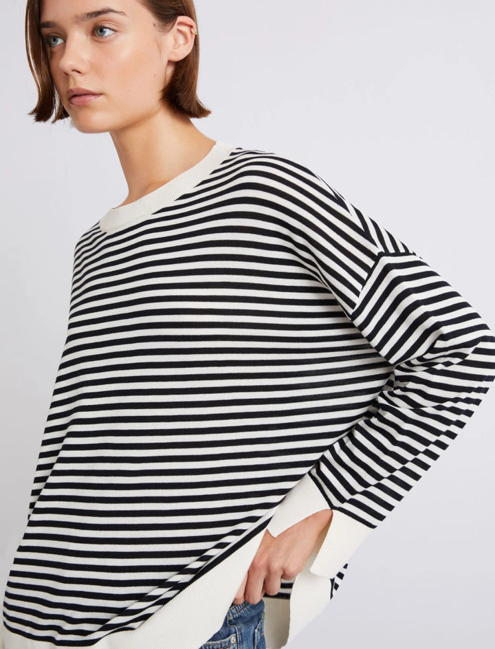 Marella Mlsgiara Oversized Crew-neck Sweater in Cream available at Barbara Katz