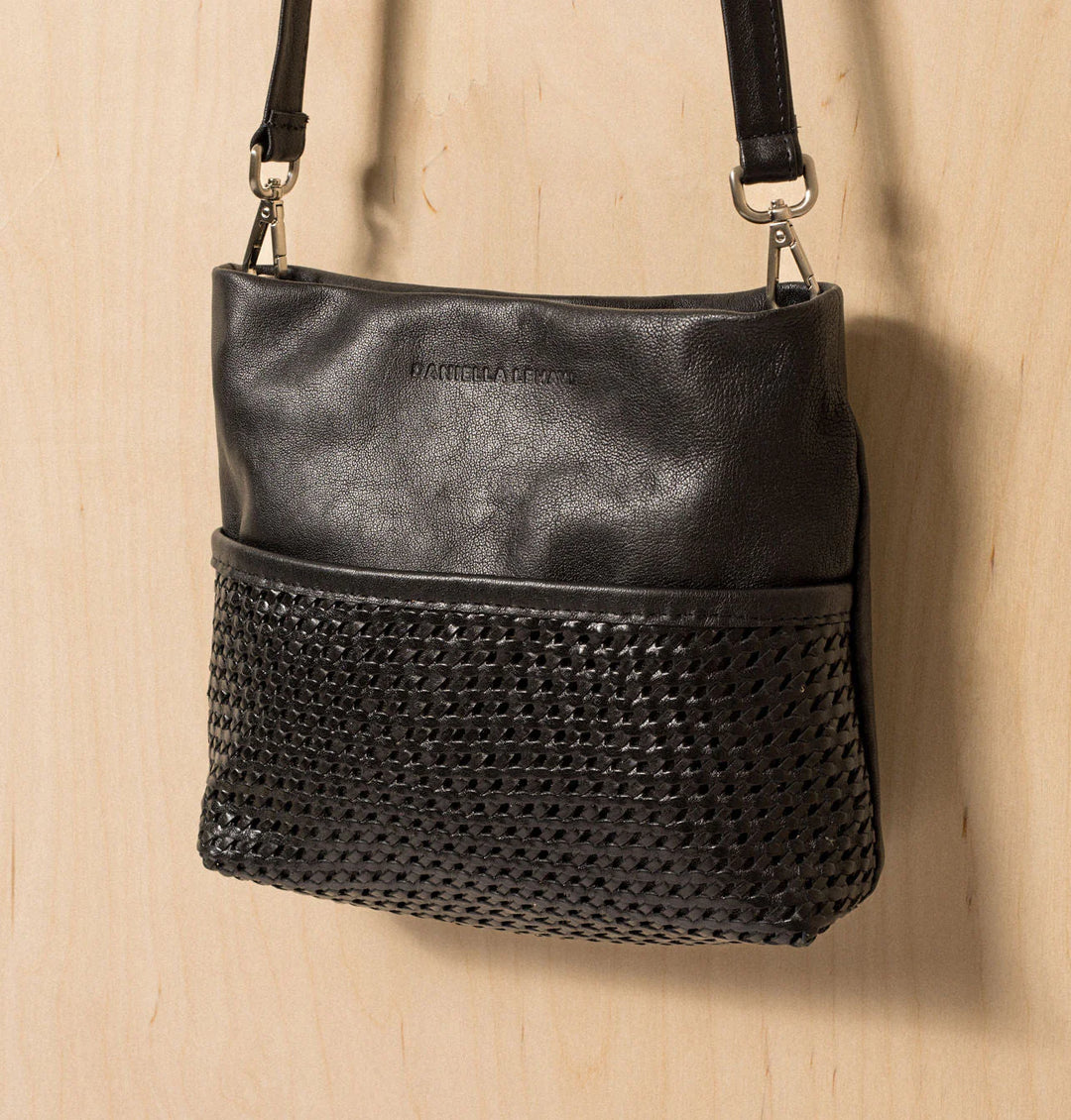 Daniella Lehavi Alba Shoulder Leather Bag in Black available at Barbara Katz