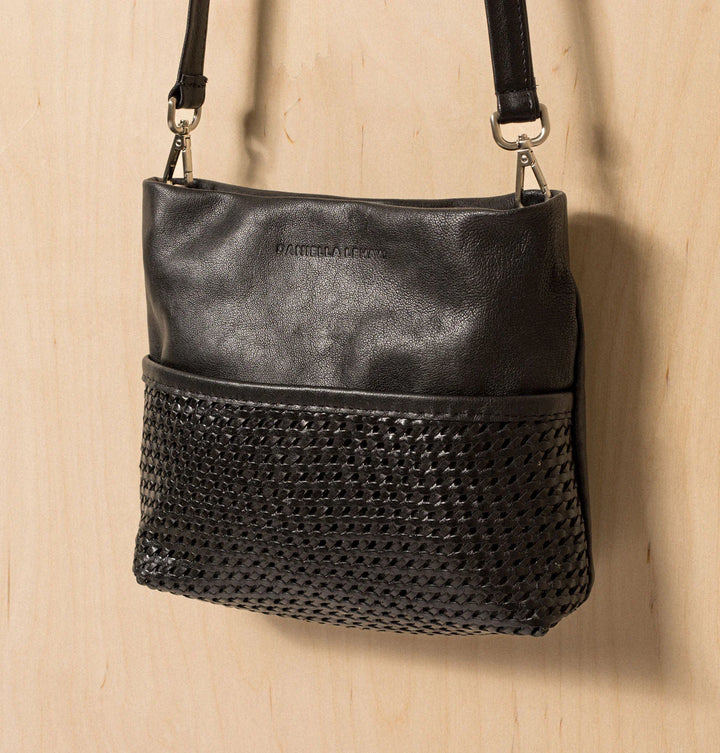 Daniella Lehavi Alba Shoulder Leather Bag in Black available at Barbara Katz
