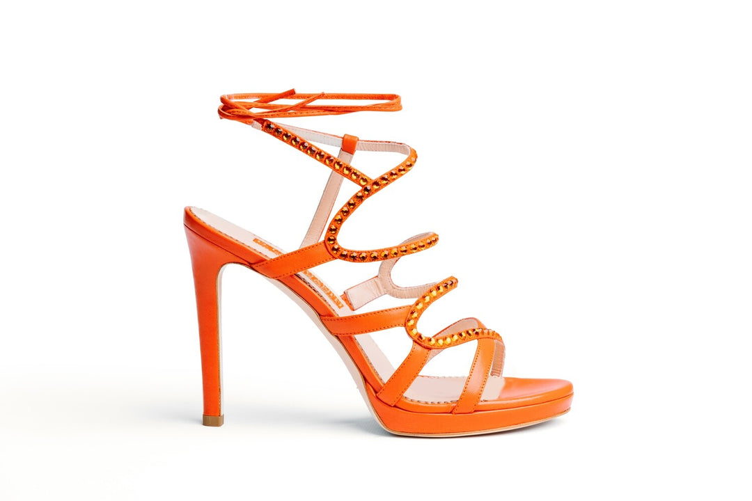 D. Lacquaniti Giuliana Heeled Sandals - Orange