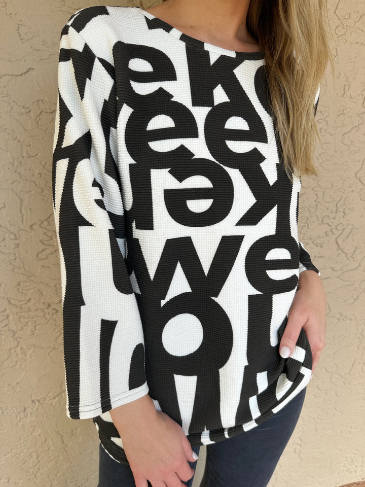 Andrea Geer Thermal Knit Aline Top - Weekend