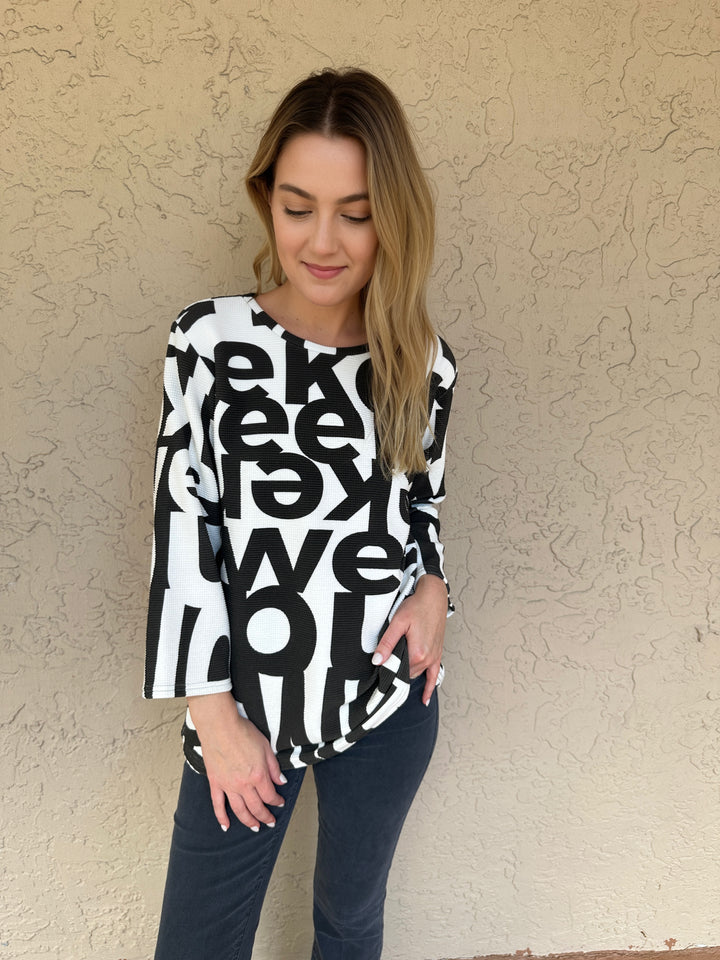Andrea Geer Thermal Knit Aline Top - Weekend