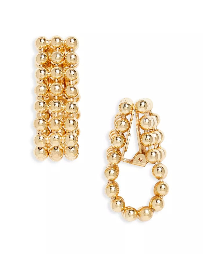 3 Soldered Bead Chain Clip Earring