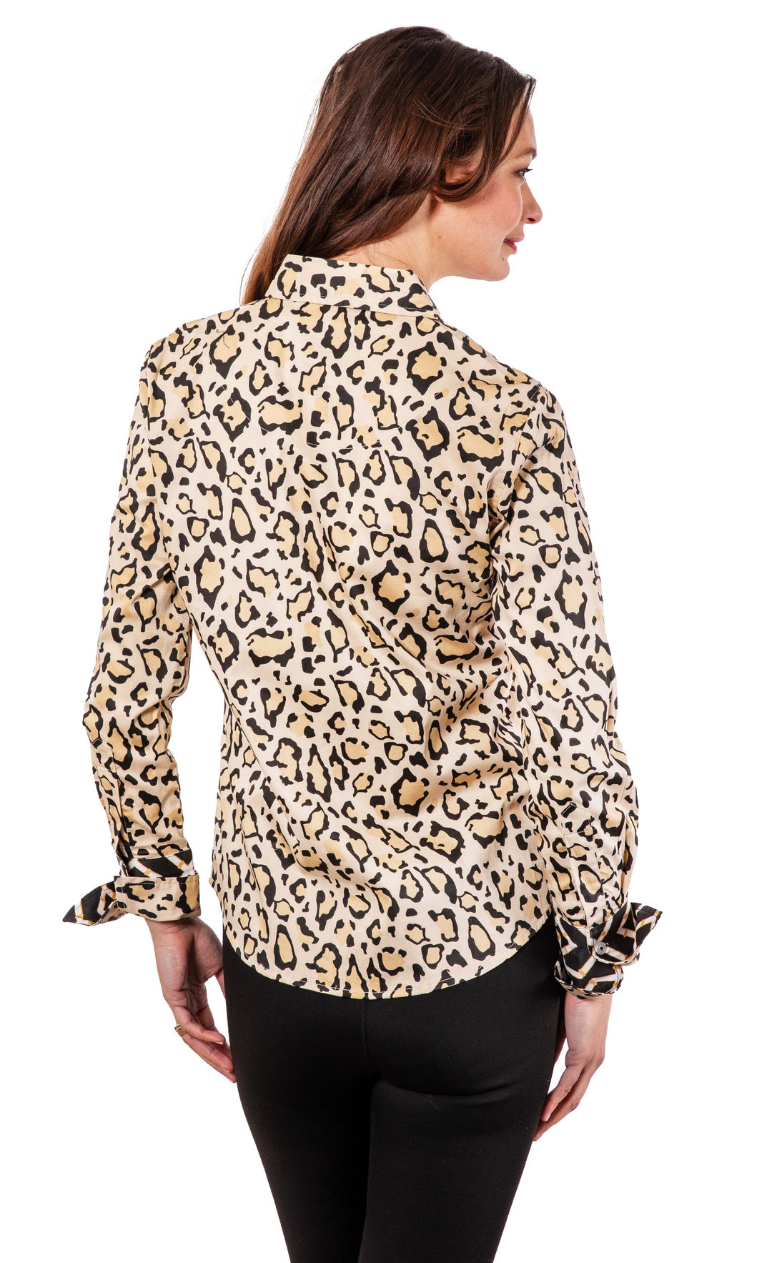 Dizzy-Lizzie Rome Long Sleeve Shirt - Cheetah Print available at Barbara Katz