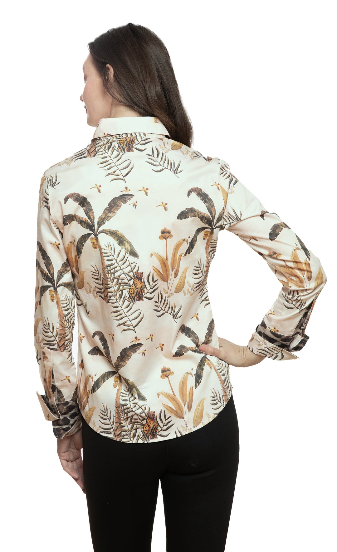 Dizzy-Lizzie Rome Long Sleeve Shirt - Safari Animals available at Barbara Katz