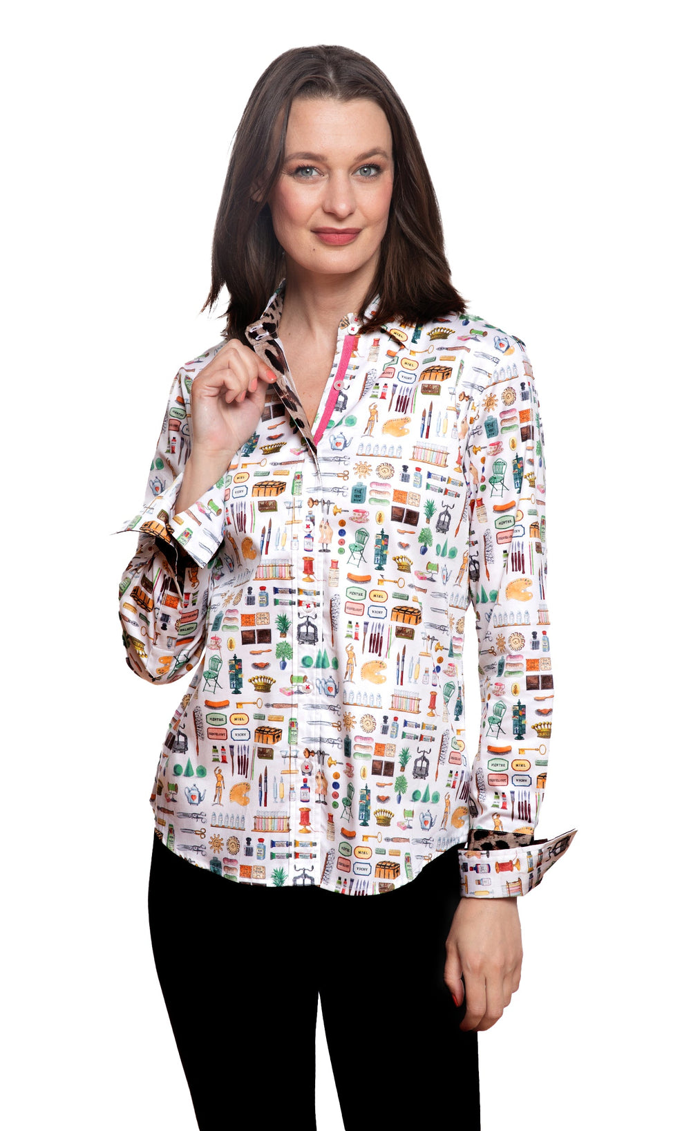 Dizzy-Lizzie Rome Long Sleeve Shirt - Artist's Supplies available at Barbara Katz