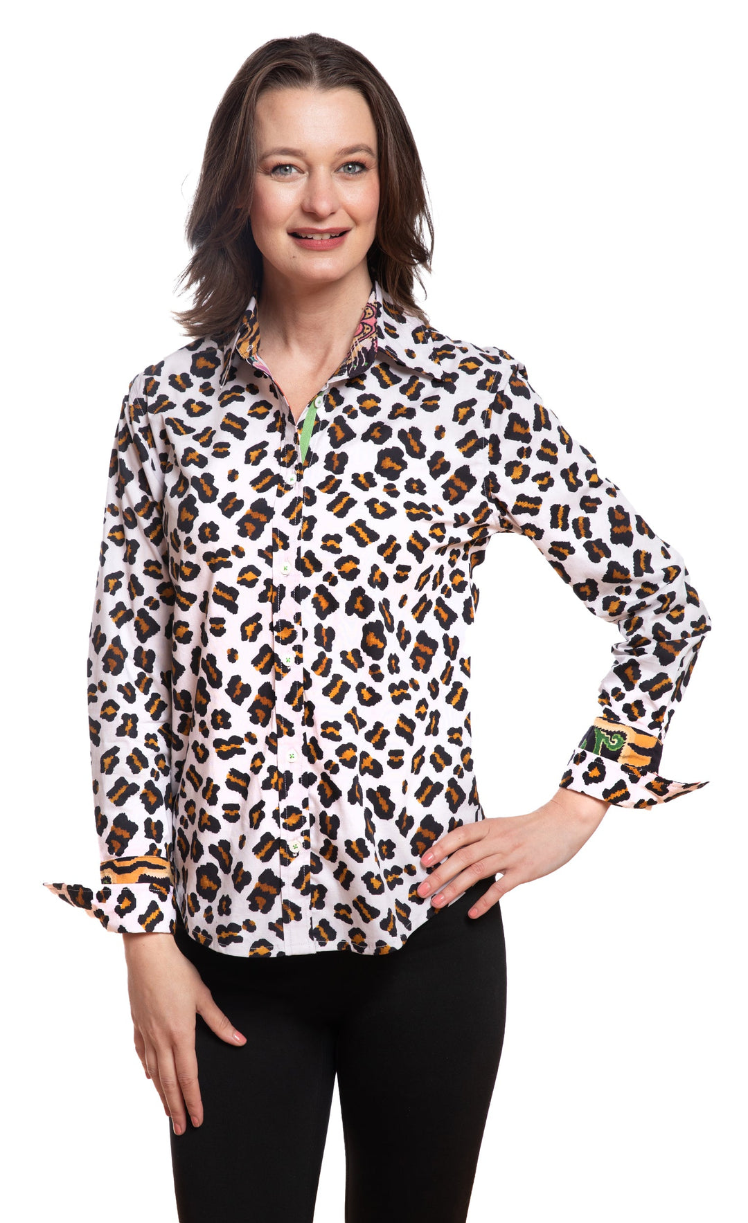 Dizzy-Lizzie Rome Long Sleeve Shirt - Oversized Dots available at Barbara Katz