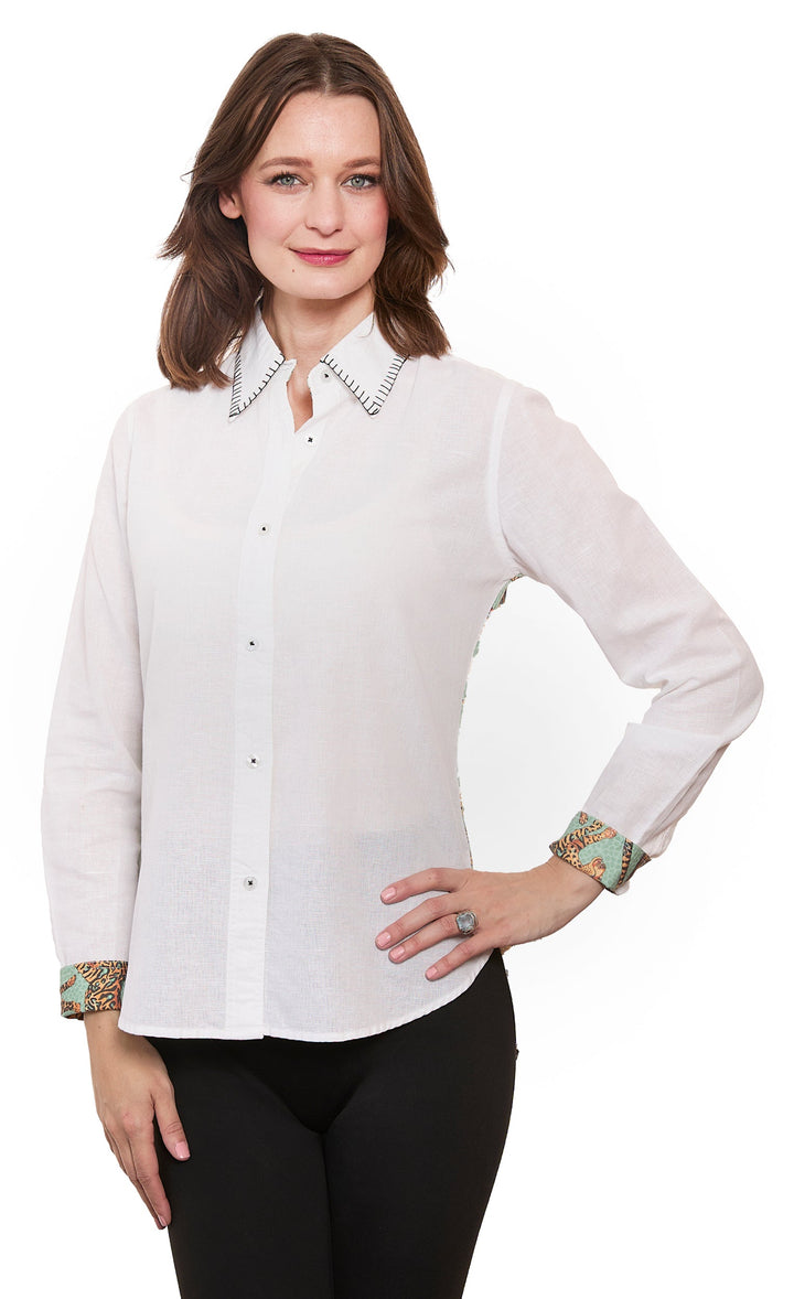 Dizzy-Lizzie Chesapeake Top With Cheetah Back Panel available at Barbara Katz