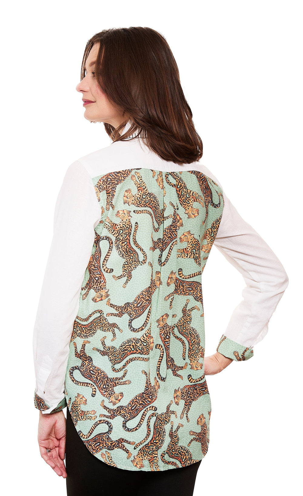 Dizzy-Lizzie Chesapeake Top With Cheetah Back Panel available at Barbara Katz