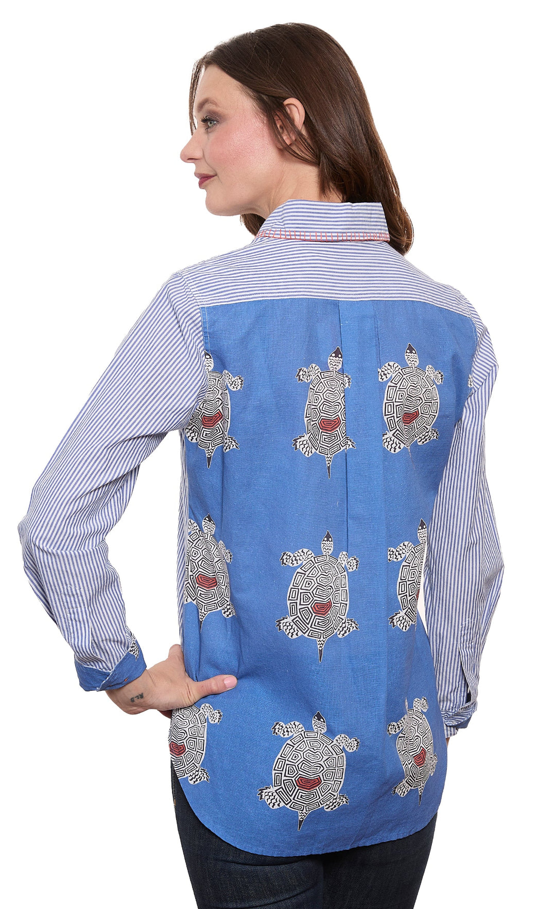 Dizzy-Lizzie Chesapeake Top with Turtles Back Panel available at Barbara Katz
