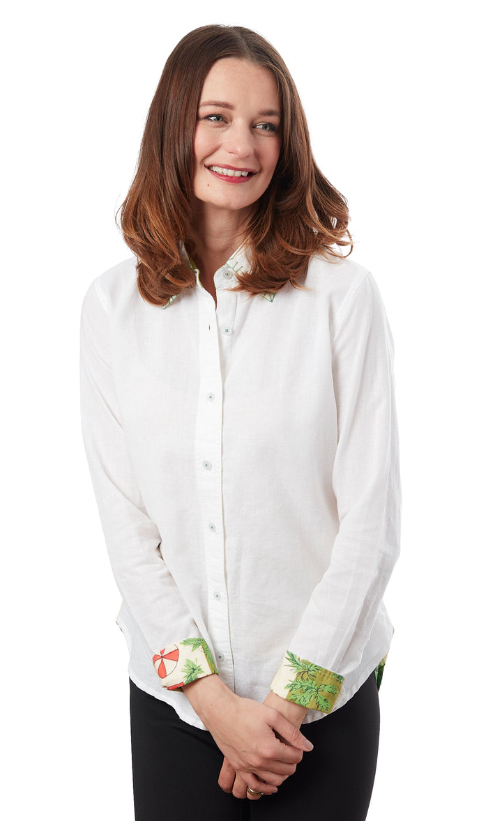 Dizzy-Lizzie Chesapeake Hi-Lo Tunic - Swimmers Print available at Barbara Katz