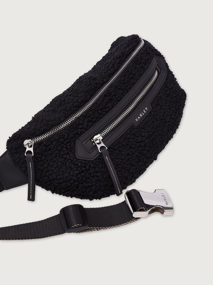 Varley Kansa Sherpa Belt Bag in Black available at Barbara Katz
