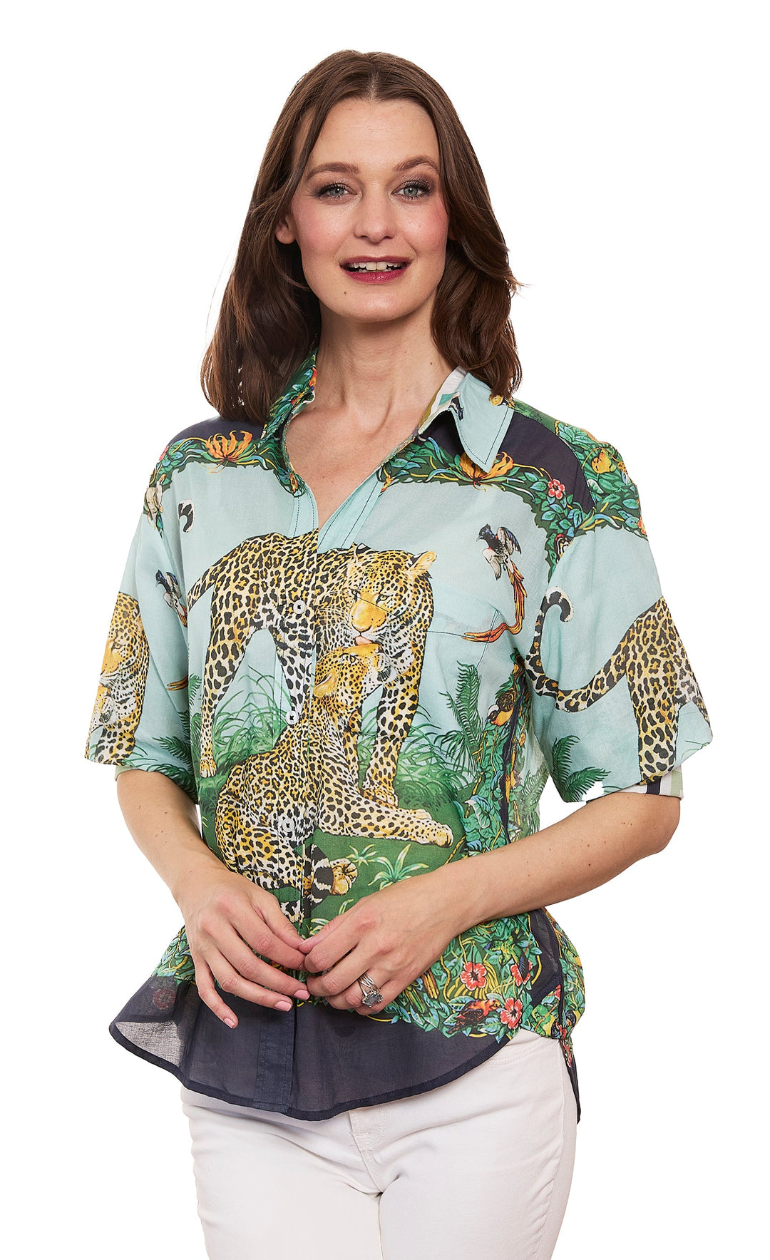 Dizzy-Lizzie Milano Top - Safari Print available at Barbara Katz